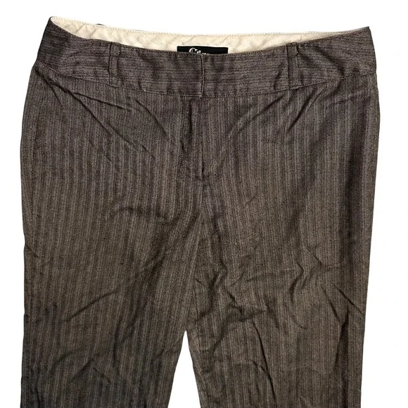 Saragano Black Gray Herringbone Career Pants Women's Size 6 Trousers FLAW - Picture 2 of 7
